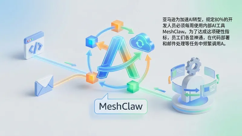 亚马逊推行AI硬指标：要求80%开发者每周使用MeshClaw智能体