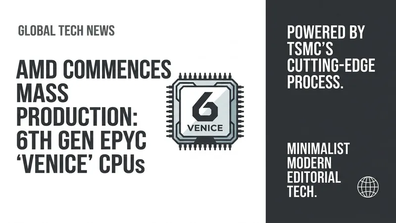 AMD宣布量产第六代EPYC“Venice”处理器：采用台积电2nm工艺