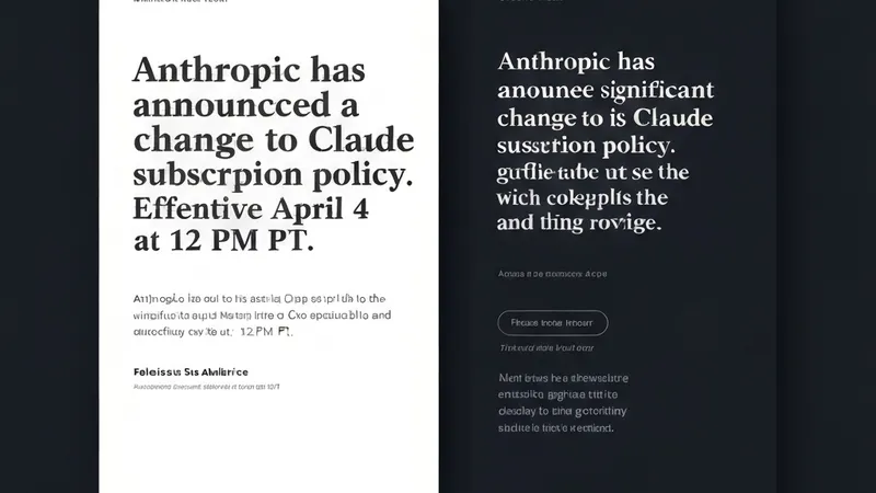 Anthropic Modifies Claude Subscription: Third-Party Tool Usage No Longer Covered
