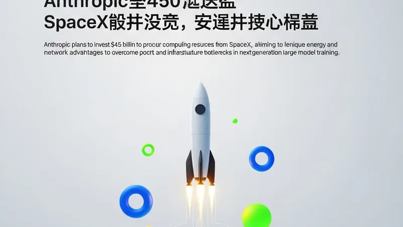 Anthropic与SpaceX达成450亿美元算力协议，重塑AI基建版图