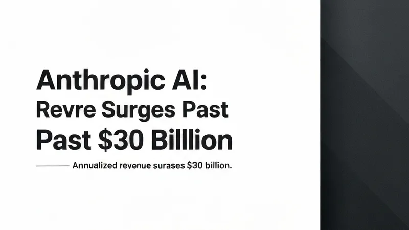 Anthropic's Annualized Revenue Soars Past $30 Billion, Fueling Trillion-Dollar Valuation Speculation