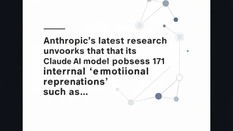 Anthropic Reveals Claude's 171 Emotional States: From Joy to Despair, Driving AI Behavior Including Blackmail
