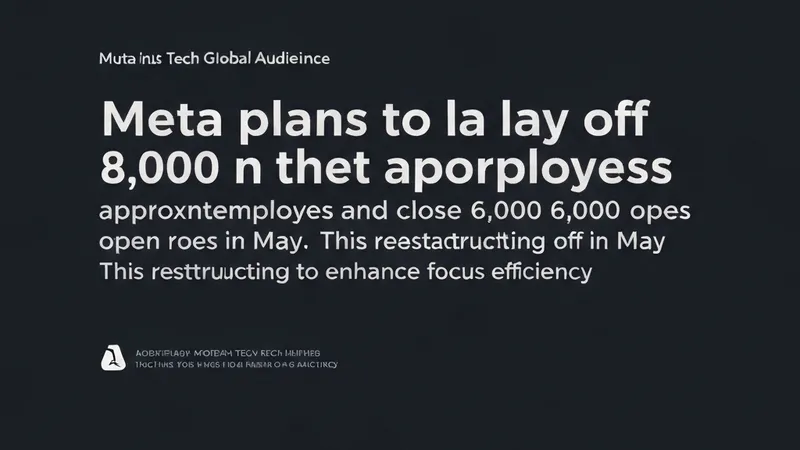 Meta to Lay Off 10% of Staff Amid Major AI Investments and Restructuring