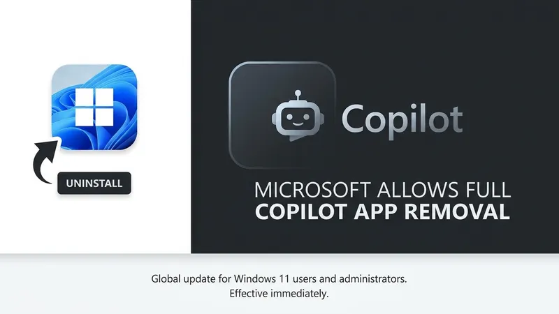 Microsoft Makes Copilot Optional in Windows 11 Due to Low Paid User Adoption Rates