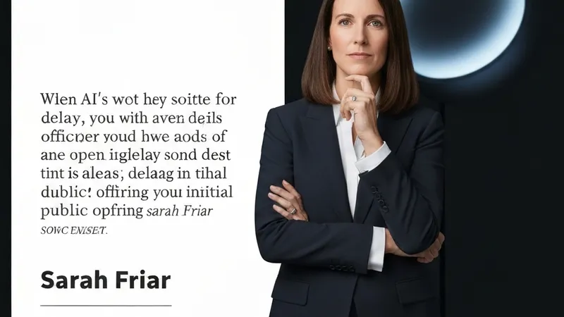 OpenAI CFO Sarah Friar Reportedly Pushes to Delay IPO to 2027 Amid Financial Strain