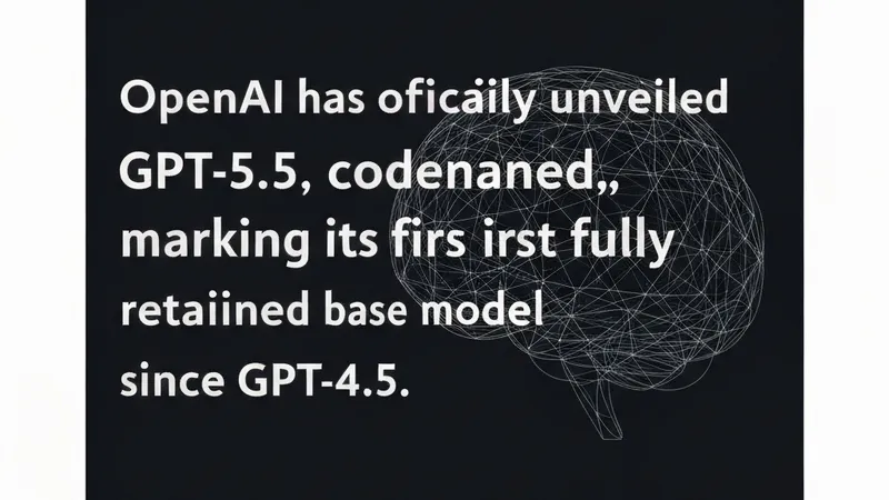 OpenAI Unveils GPT-5.5: First Fully Retrained Base Model Since GPT-4.5, Elevating AI Agentic Capabilities and Multi-Step Task Handling