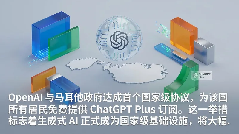 OpenAI 联手马耳他：为全国居民免费提供 ChatGPT Plus