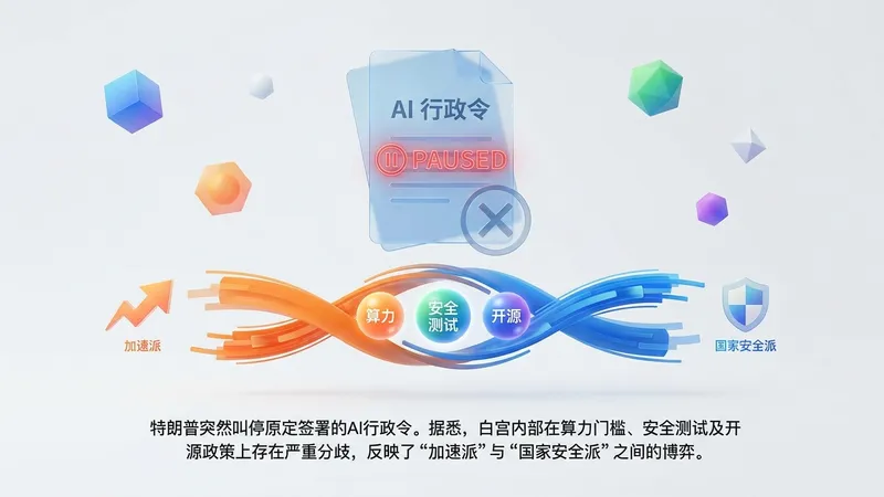 特朗普推迟AI行政令：白宫内部博弈，监管路径分歧升级